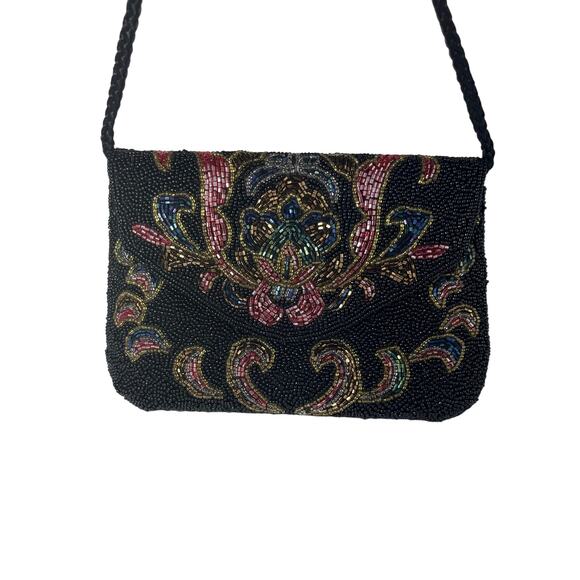 Lillian Vernon Beaded Shoulder Evening Bag - Picture 1 of 10